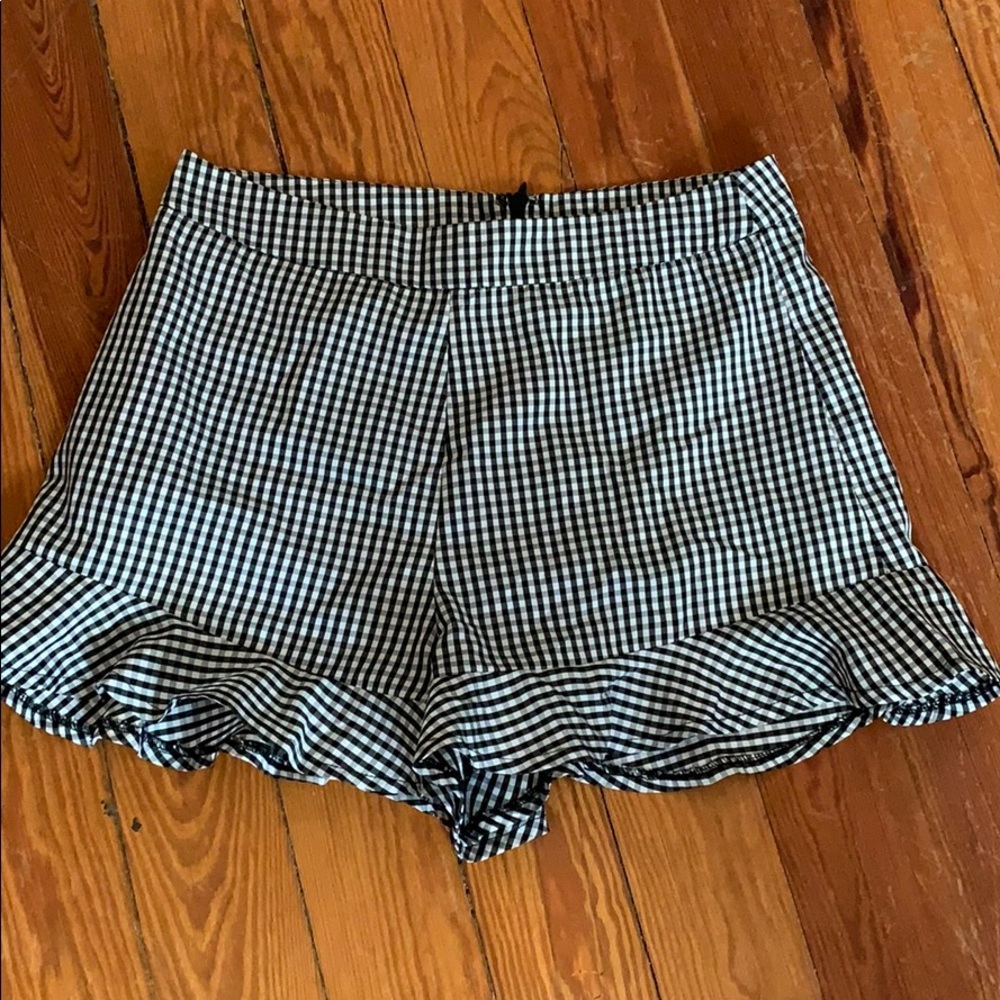White and black shorts
